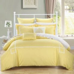 Chic Home Chic Home Woodford 11 Piece BedBag Embroidered Comforter Set With 4 Piece Sheet Set King Size