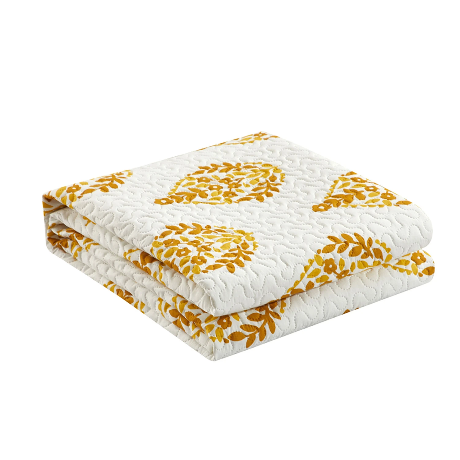 Chic Home Breana Quilt Set Floral Medallion Print Design Bedding Yellow 1 Chic Home Breana Quilt Set Floral Medallion Print Design Bedding Yellow