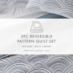 Reversible Quilt Coverlet With Sham(s) 17 Reversible Quilt Coverlet With Sham(s) -Bedding Shop 78ace765502342379ea52c07e73d9d09